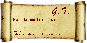 Gerstenmeier Tea névjegykártya